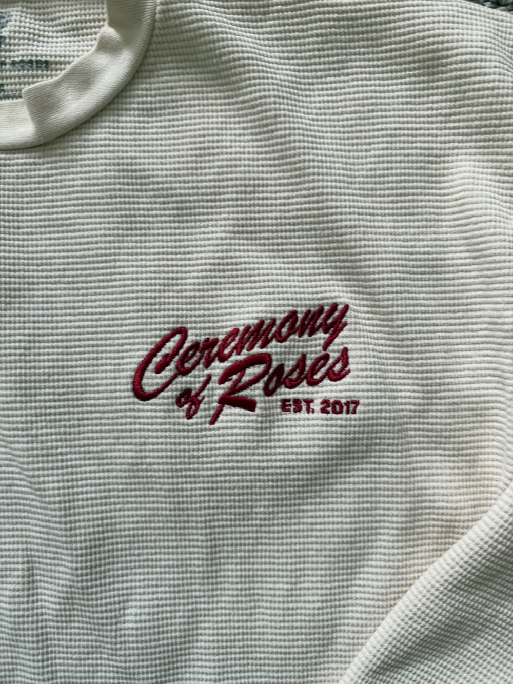 Cream Ribbed Crewneck Sweater - Picture 3 of 5